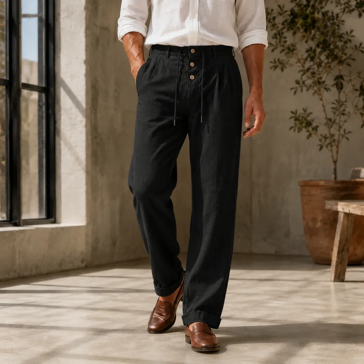 Blake Relaxed Pants in Black