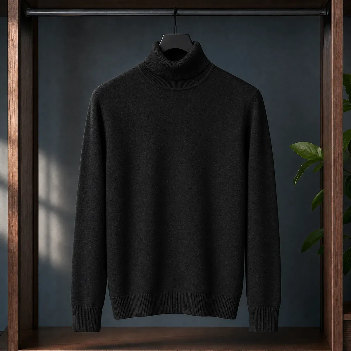 Sebastien Turtleneck Sweater in Black