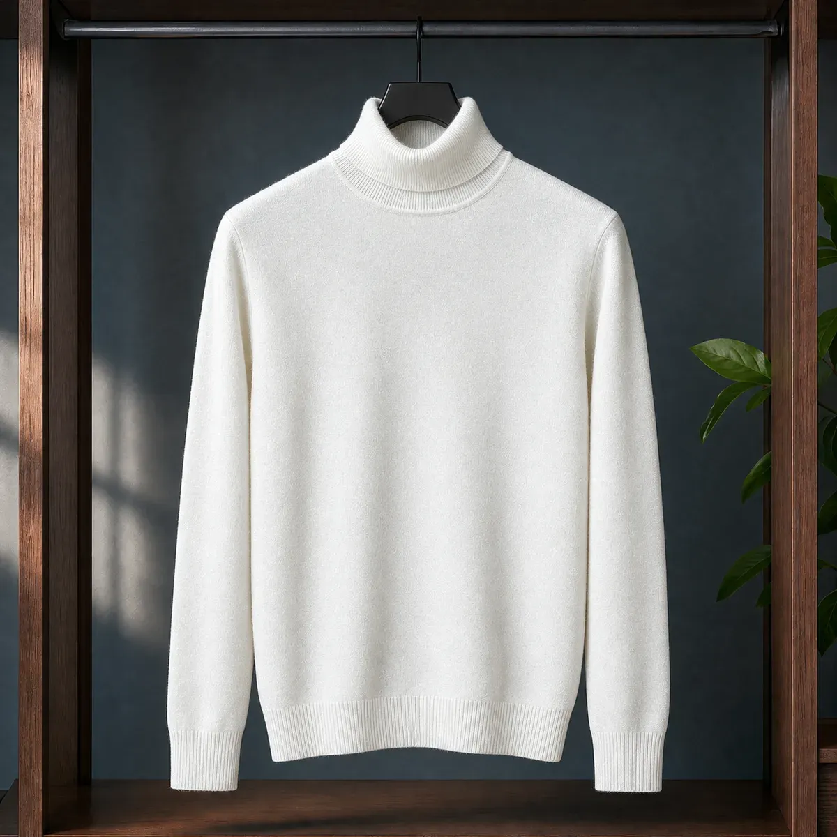Sebastien Turtleneck Sweater in White