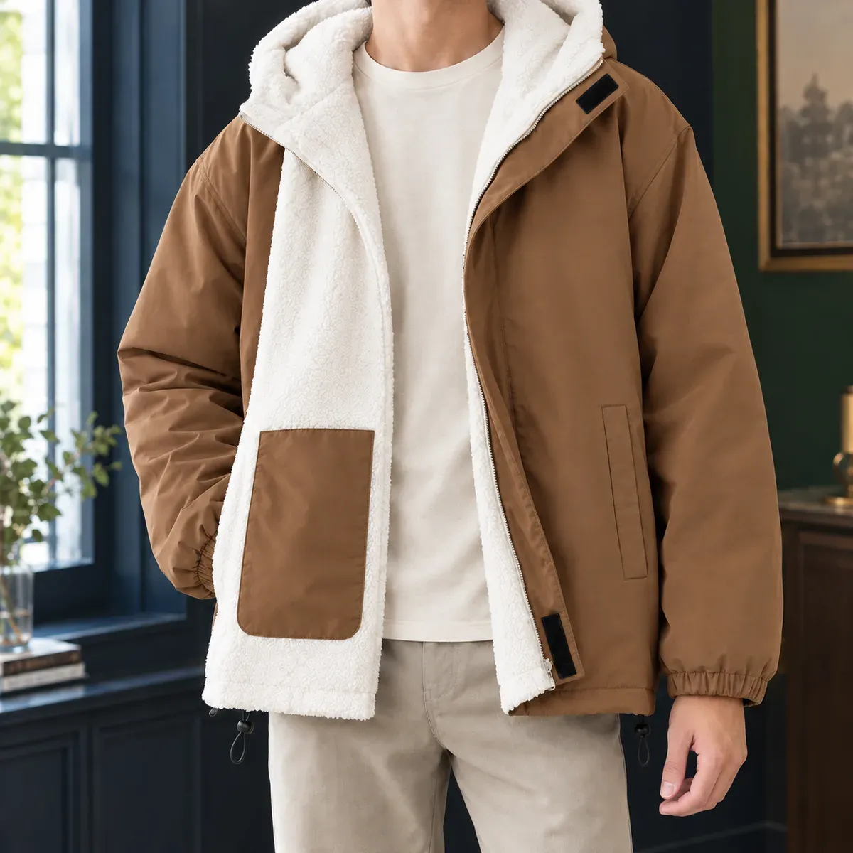 Jake Reversible Jacket in Brown