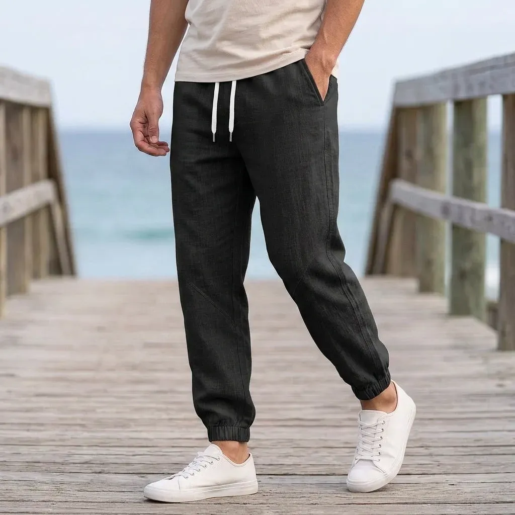 Wyatt Relaxed Jogger Pants in Black