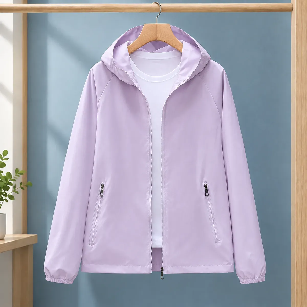 Manon Hooded Jacket in Light Purple