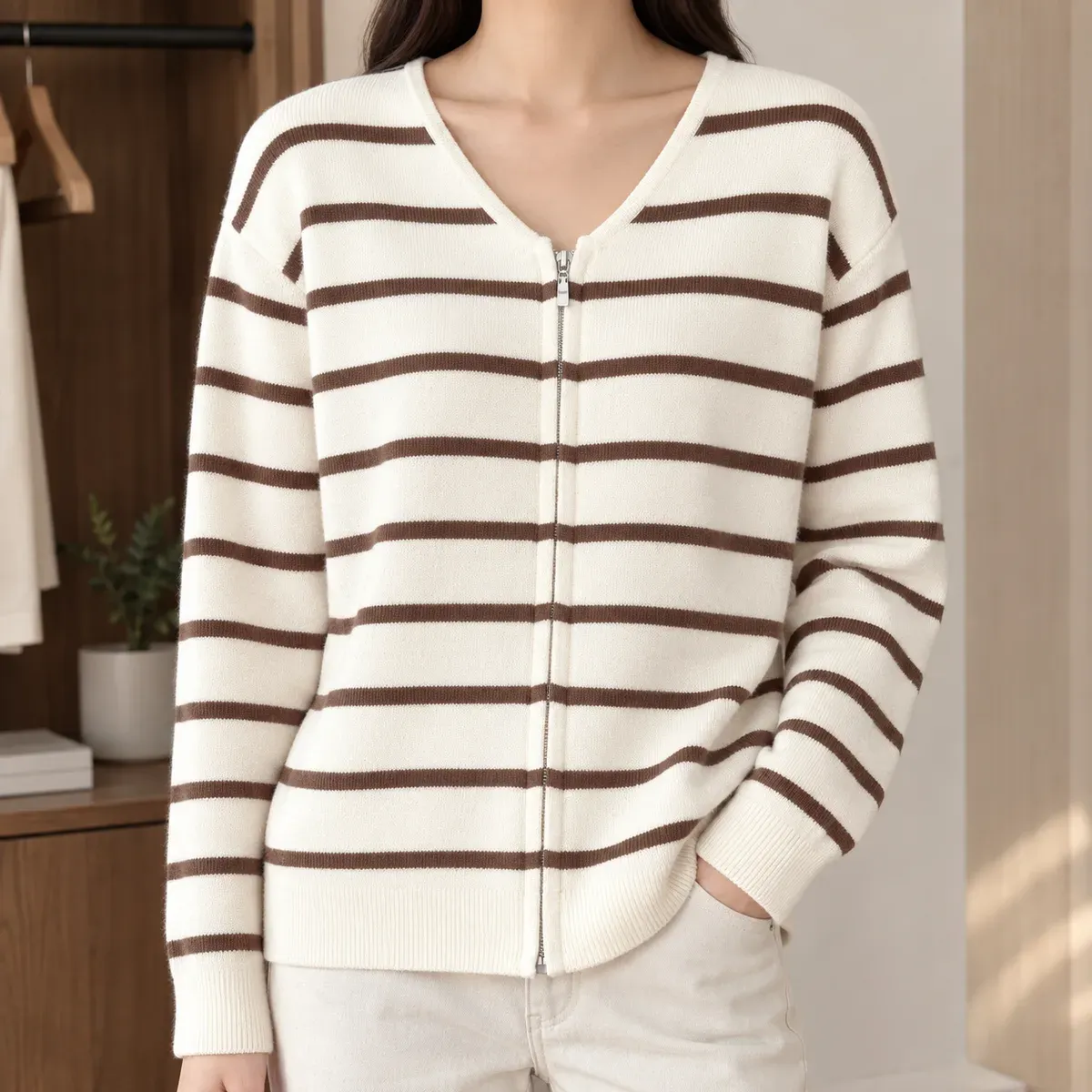 Tessa-Hope Striped Cardigan — gallery photograph 1