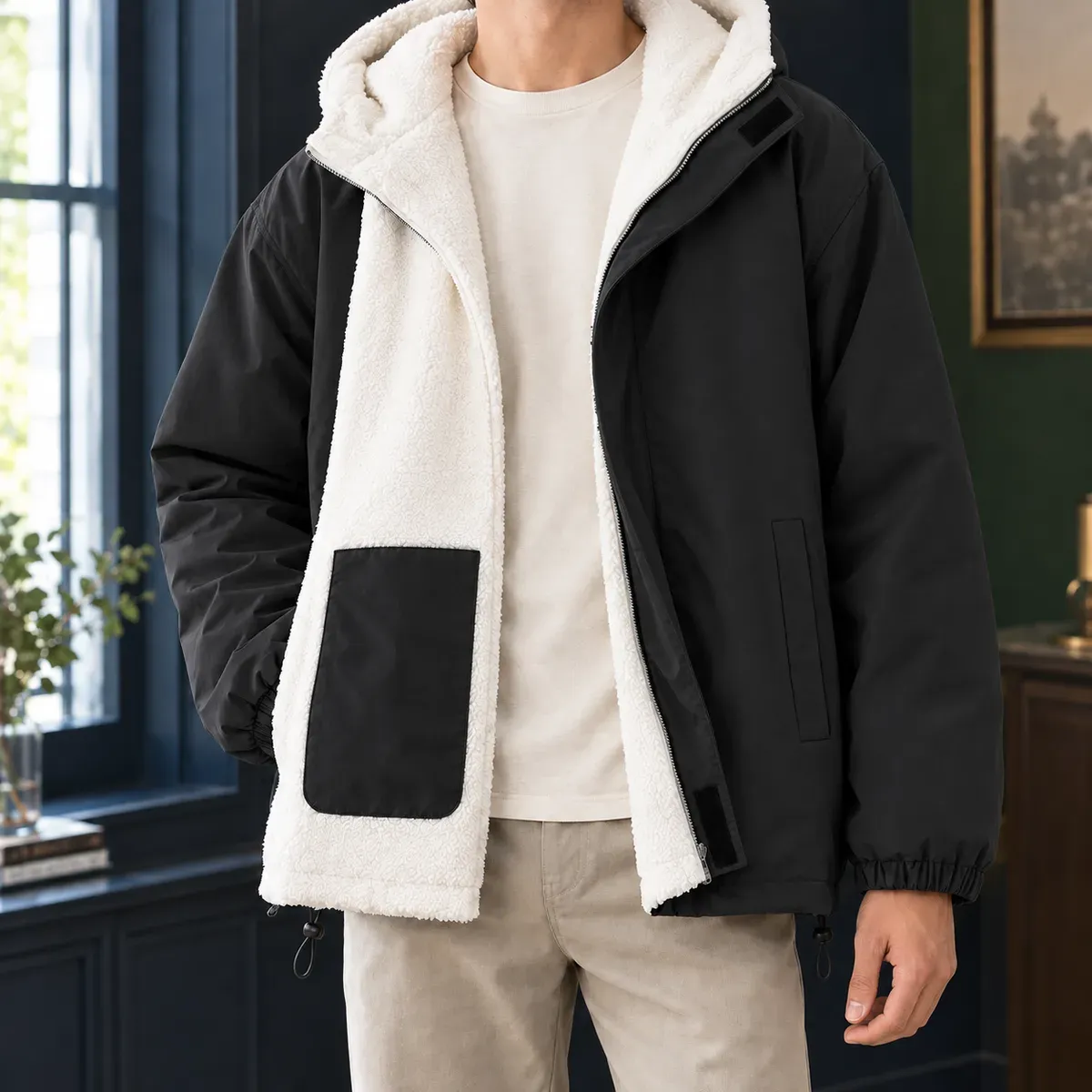 Jake Reversible Jacket in Black