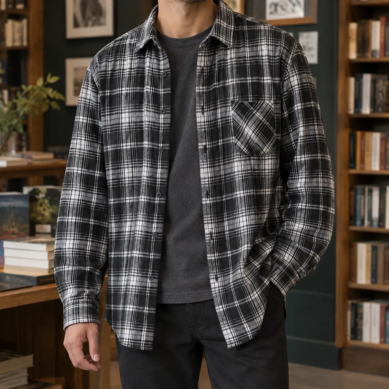 Nathan-Dean Plaid Overshirt — source gallery photograph 1