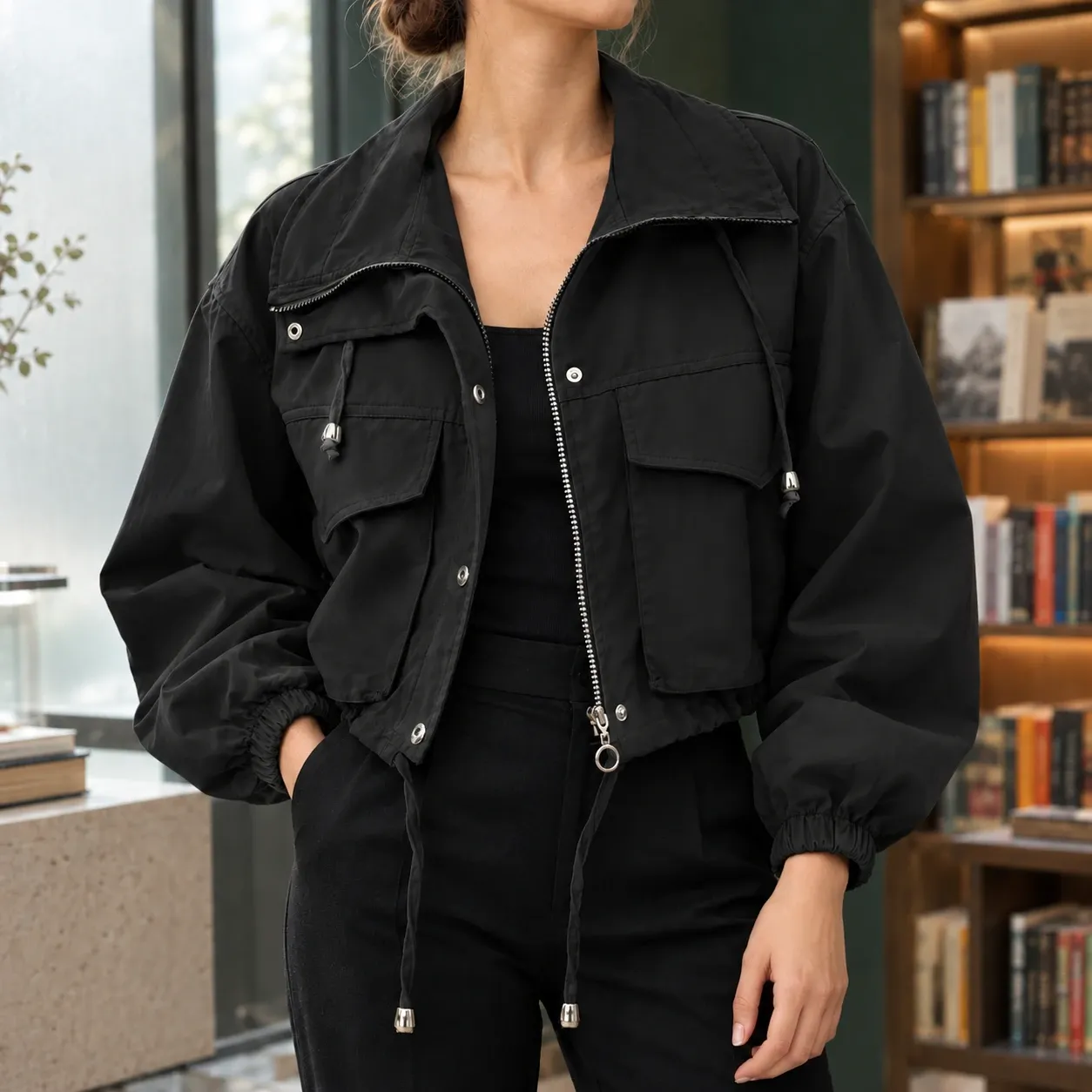 Isabella Utility Jacket in Black