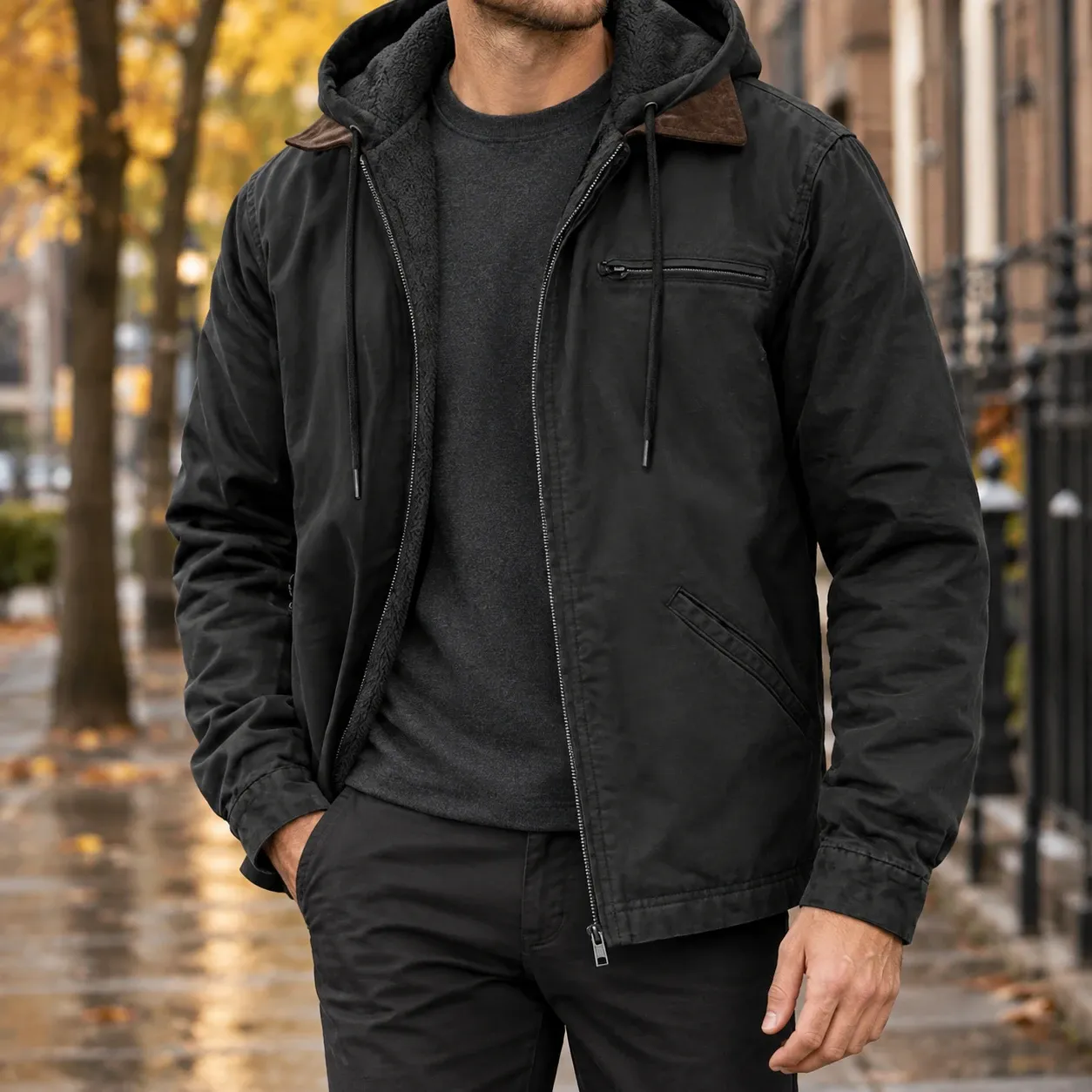 Isaac-Flynn Hooded Jacket — source gallery photograph 1