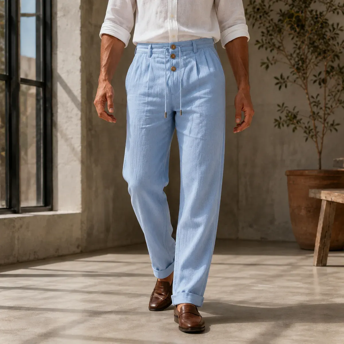 Blake Relaxed Pants in Blue