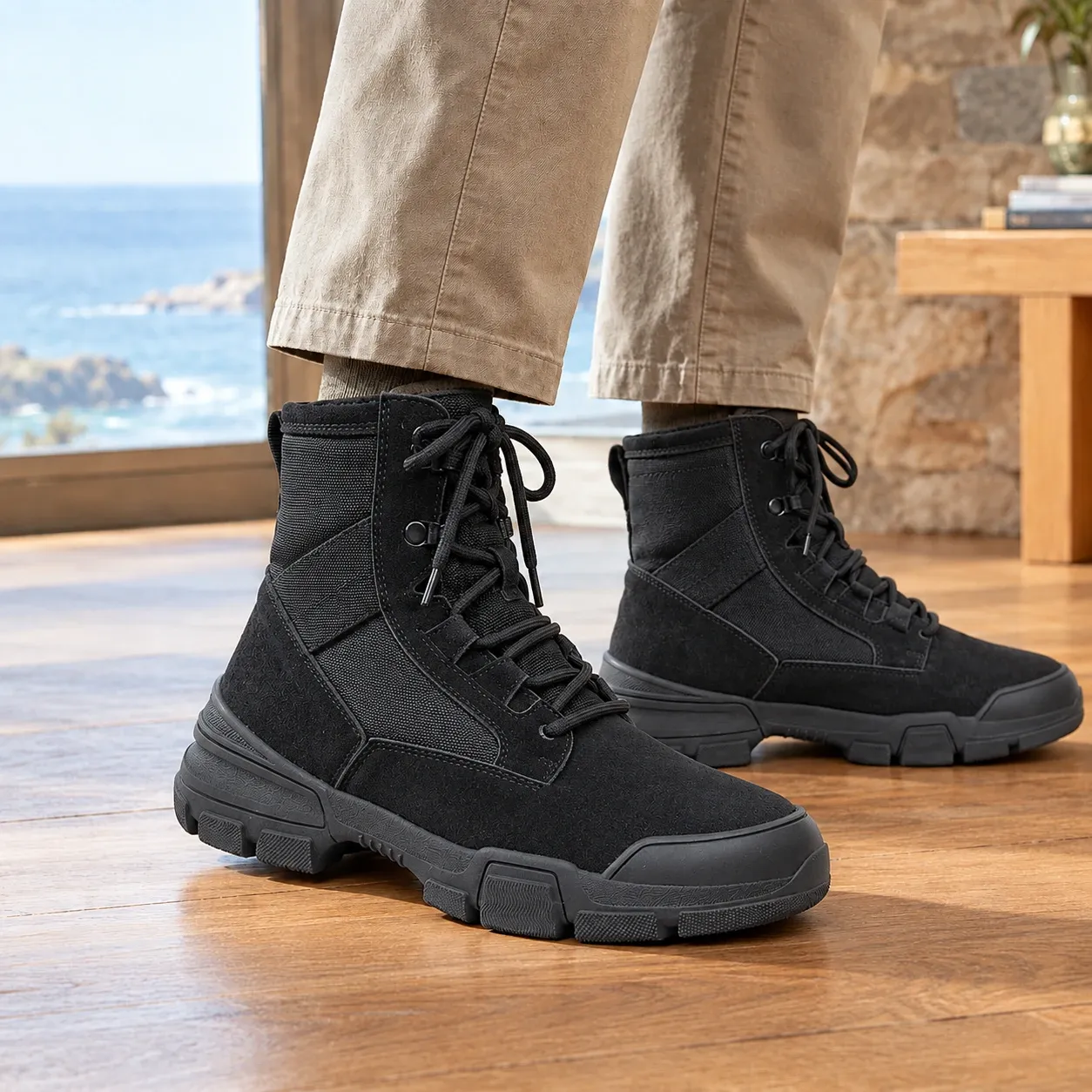 Gallarate Suede Ankle Boots in Black