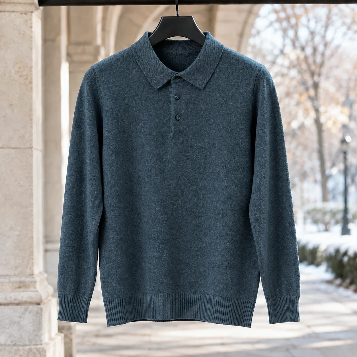 Ross Polo Sweater in Night Orchid