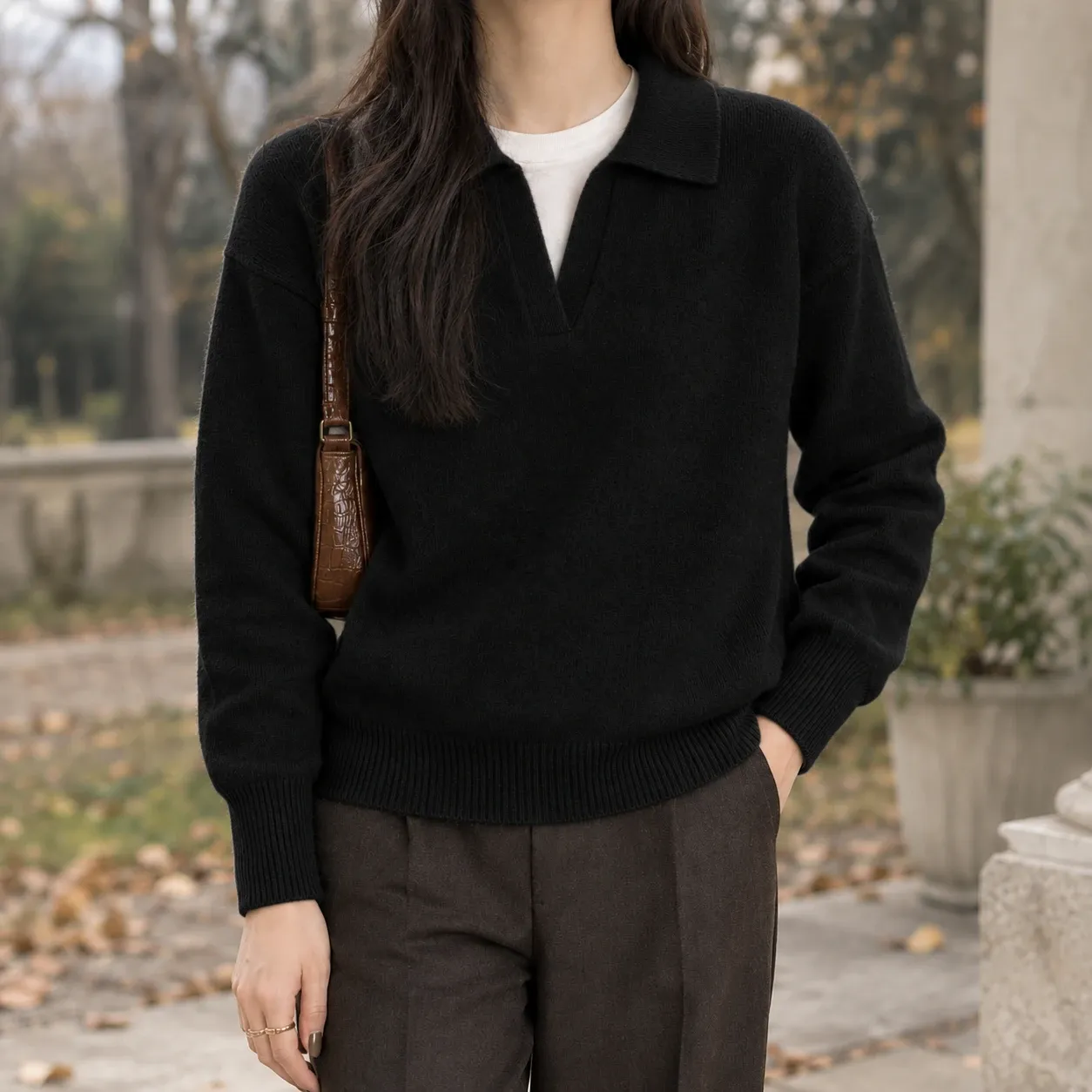 Lauren Polo Sweater in Black