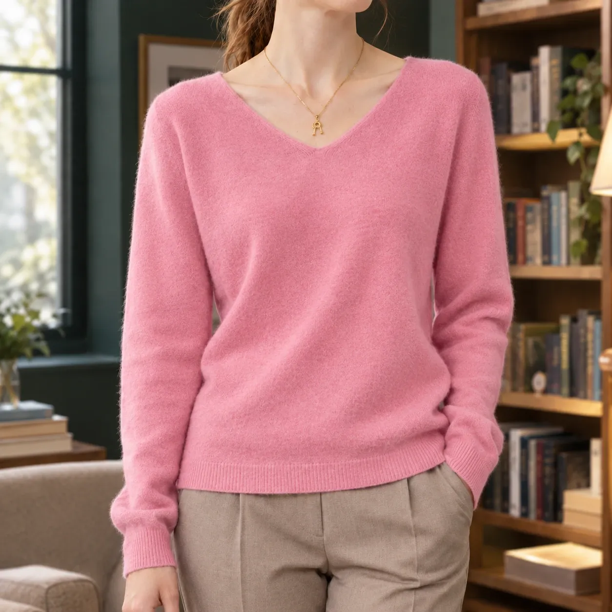 Paloma Cashmere Sweater in Pink