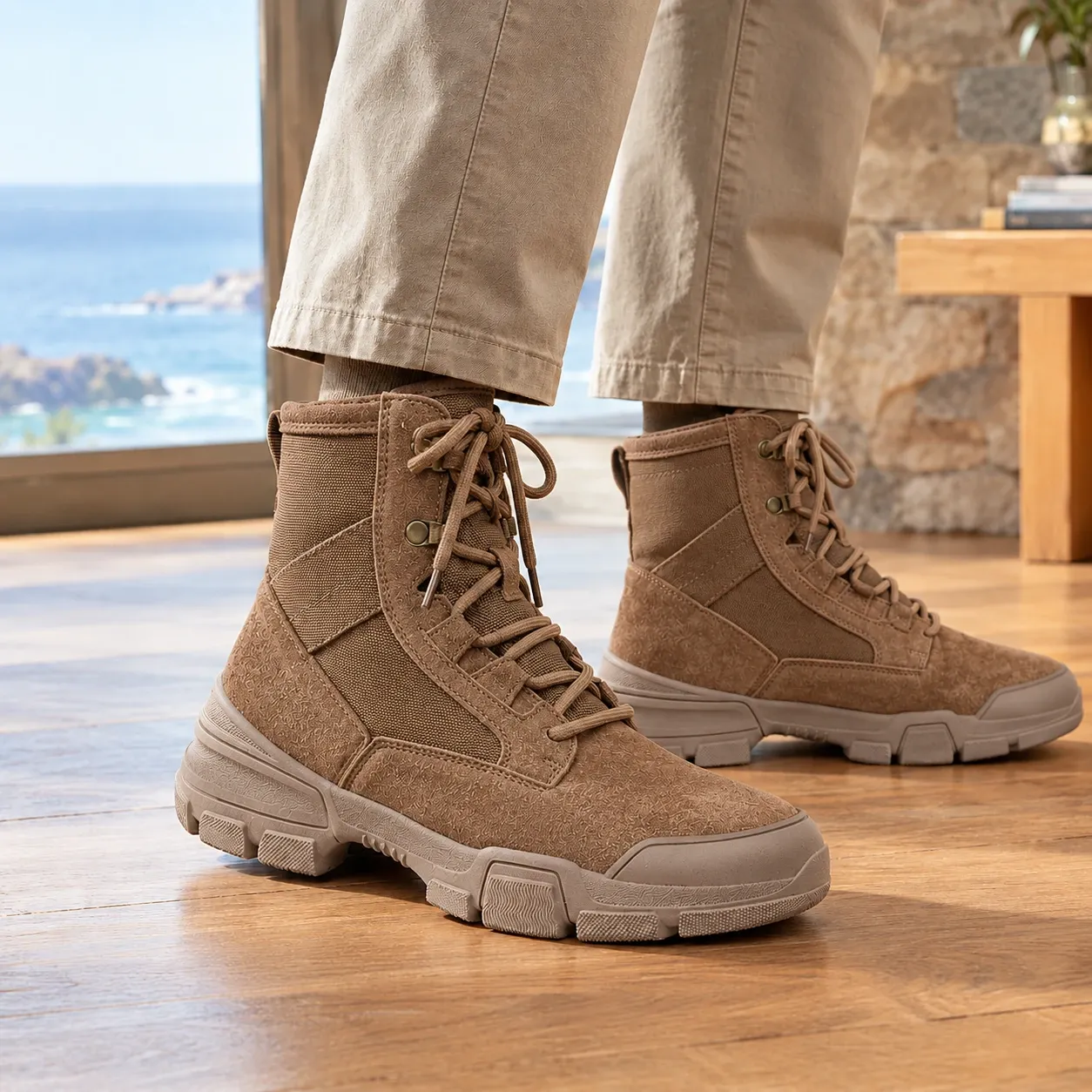 Gallarate Suede Ankle Boots in Brown Lining