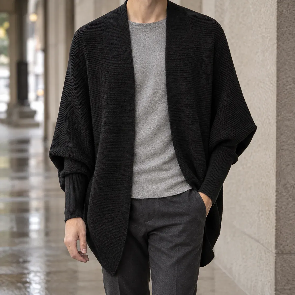 Charles-Grant Batwing Cardigan — gallery photograph 1