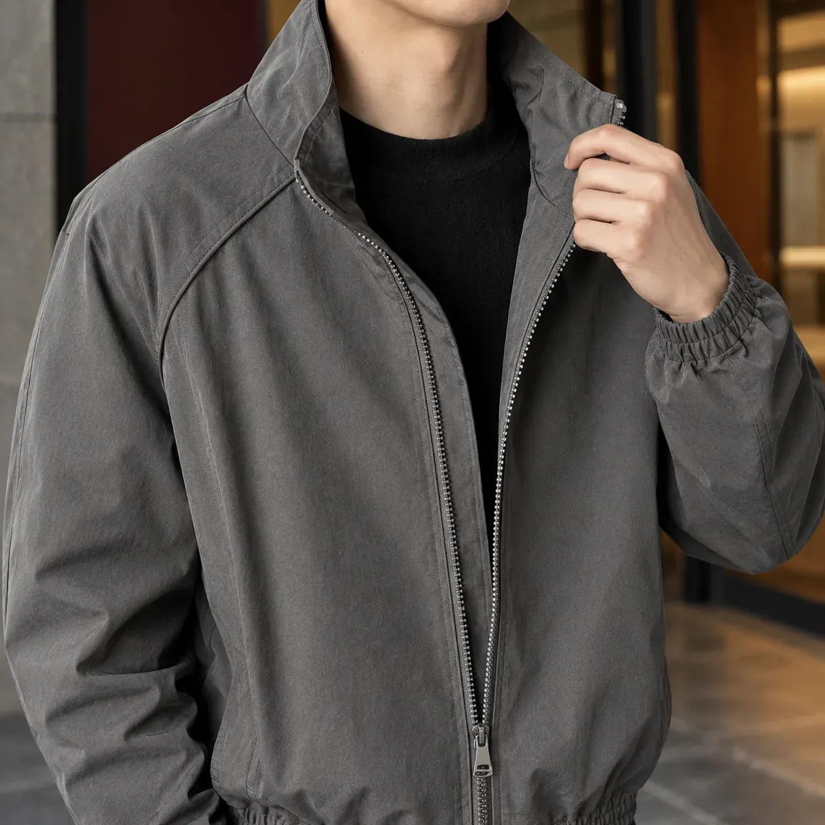 Maurice Stand Collar Jacket — detail